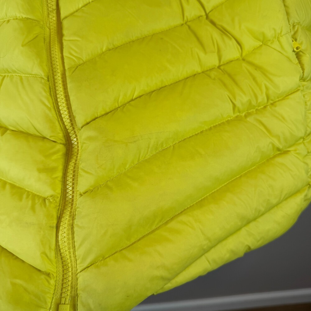 Lands' End Womens 3X 24W-26W Yellow Down Puffer Jacket Hooded Quilted - Picture 9 of 12